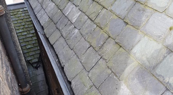 Cast iron gutter repairs, slate patching, and gutter cleaning – Edinburgh
